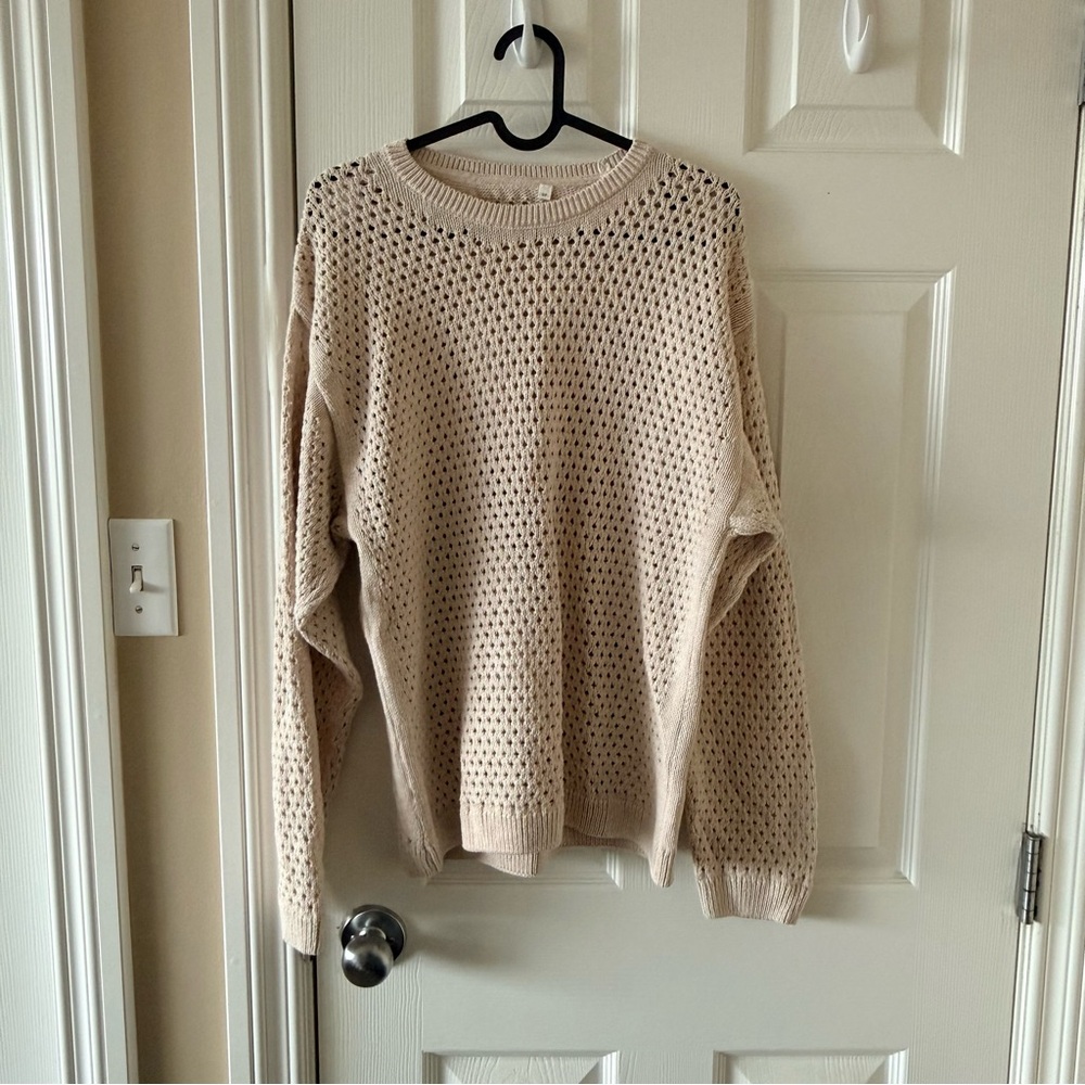 Kotn Men's Mina Sweater in Beige Size Small